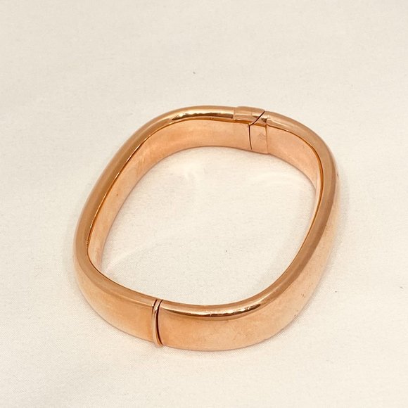 Milor Jewelry Milor Italy Bronze Rose Gold Square Hinged Bracelet